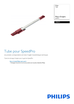 Philips CP0271/01 Tube Manuel utilisateur