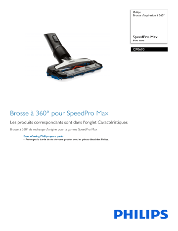 Philips CP0690/01 Brosse d'aspiration à 360° Manuel utilisateur | Fixfr