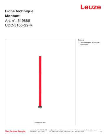 Leuze UDC-3100-S2-R Gerätesäule Manuel utilisateur | Fixfr