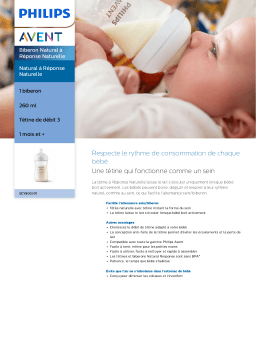 Avent SCY903/01 Avent Biberon à Réponse Naturelle Manuel utilisateur