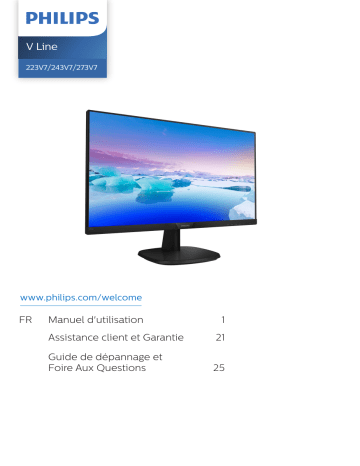 Philips 223V7QSB/62 Moniteur LCD Full HD Manuel utilisateur | Fixfr