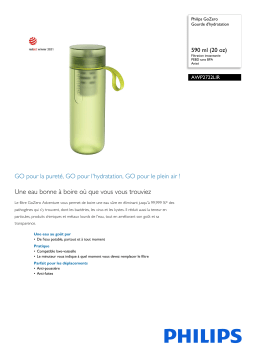 Philips AWP2722LIR/10 GoZero Gourde d'hydratation Manuel utilisateur