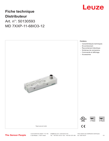 Leuze MD 7XXP-11-68IO3-12 Verteiler Manuel utilisateur | Fixfr