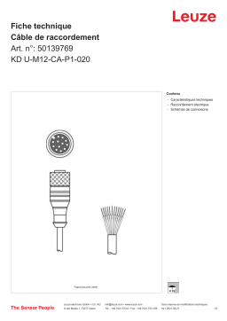 Leuze KD U-M12-CA-P1-020 Anschlussleitung Manuel utilisateur