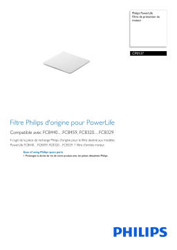 Philips CP0137/01 PowerLife Filtre de protection du moteur Manuel utilisateur