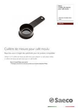 Saeco CP0478/01 Saeco Cuillère de mesure pour café moulu Manuel utilisateur