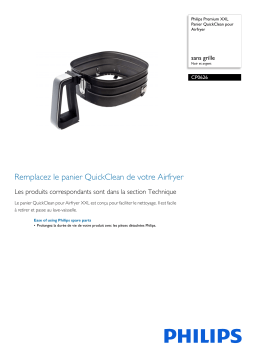 Philips CP0626/01 Premium XXL Panier QuickClean pour Airfryer Manuel utilisateur