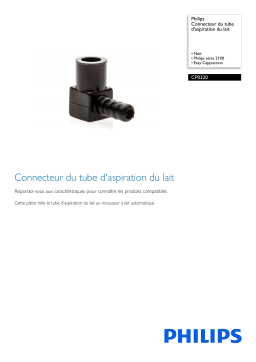 Philips CP0320/01 Connecteur du tube d'aspiration du lait Manuel utilisateur