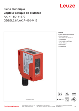 Leuze ODS9L2.8/LAK.P-450-M12 Optischer Abstandssensor Manuel utilisateur