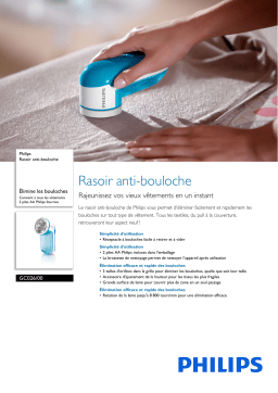 Philips GC026/00 Rasoir anti-bouloche Manuel utilisateur