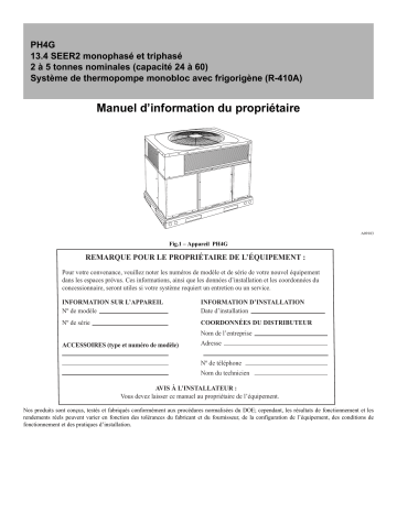 Payne PH4G Packaged Heat Pump 14 Manuel du propriétaire | Fixfr