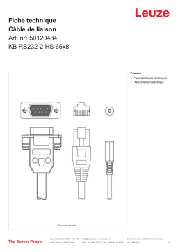 Leuze KB RS232-2 HS 65x8 Verbindungsleitung Manuel utilisateur
