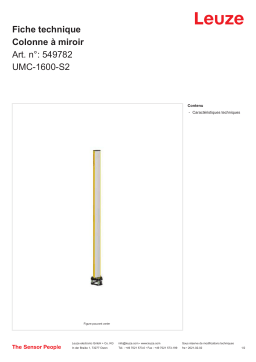 Leuze UMC-1600-S2 Spiegelsäule Manuel utilisateur