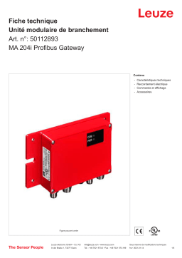 Leuze MA 204i Profibus Gateway Modulare Anschlusseinheit Manuel utilisateur