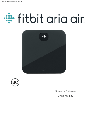 Fitbit Aria Air Balance intelligente Manuel utilisateur | Fixfr