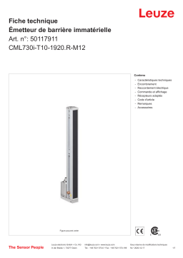 Leuze CML730i-T10-1920.R-M12 Lichtvorhang Sender Manuel utilisateur