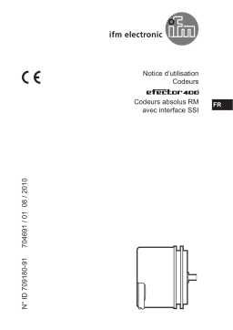 IFM RM6121 Absolute multiturn encoder Mode d'emploi