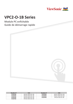 ViewSonic VPC27-W55-O2-1B DIGITAL SIGNAGE Guide de démarrage rapide