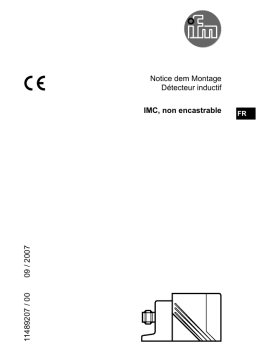 IFM IM0041 Inductive sensor Guide d'installation