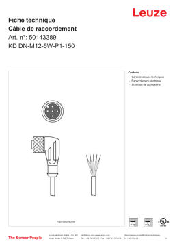 Leuze KD DN-M12-5W-P1-150 Anschlussleitung Manuel utilisateur