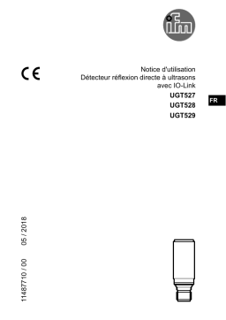 IFM UGT528 Ultrasonic sensor Mode d'emploi