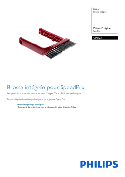 Philips CP0723/01 Brosse intégrée Manuel utilisateur