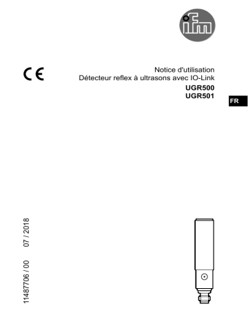 IFM UGR501 Ultrasonic sensor Mode d'emploi | Fixfr