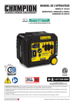 Champion Power Equipment 201243 5500-Watt Dual Fuel Inverter with CO Shield® Manuel utilisateur