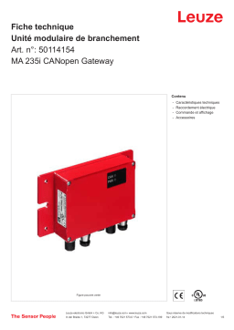 Leuze MA 235i CANopen Gateway Modulare Anschlusseinheit Manuel utilisateur