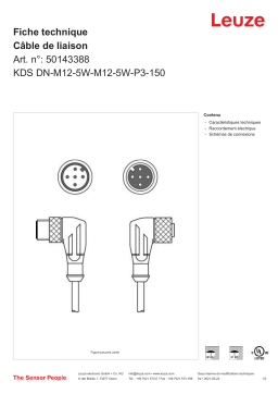 Leuze KDS DN-M12-5W-M12-5W-P3-150 Verbindungsleitung Manuel utilisateur