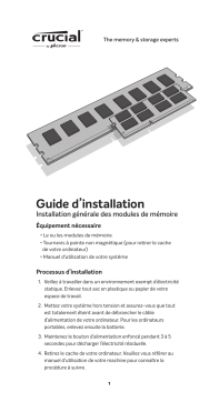 Crucial RAM 8Go DDR4 3200MHz CL22 Manuel utilisateur