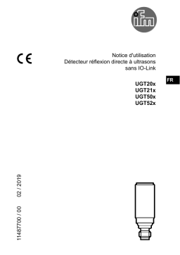 IFM UGT501 Ultrasonic sensor Mode d'emploi