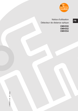 IFM OMH554 Photoelectric distance sensor Mode d'emploi