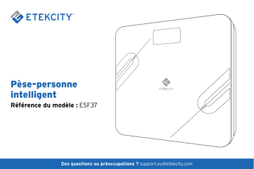 Etekcity Pèse Personne Impédancemètre spécification | Fixfr