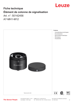 Leuze A7-MH1-M12 Signalsäulenelement Manuel utilisateur