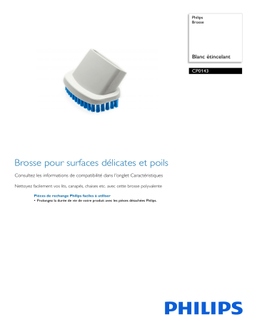 Philips CP0143/01 Brosse Manuel utilisateur | Fixfr
