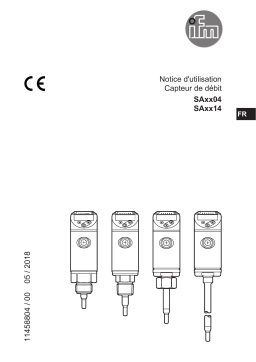 IFM SA5014 Flow sensor Mode d'emploi