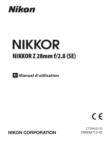 Nikon NIKKOR Z 28mm f/2.8 (SE) Manuel utilisateur | Fixfr
