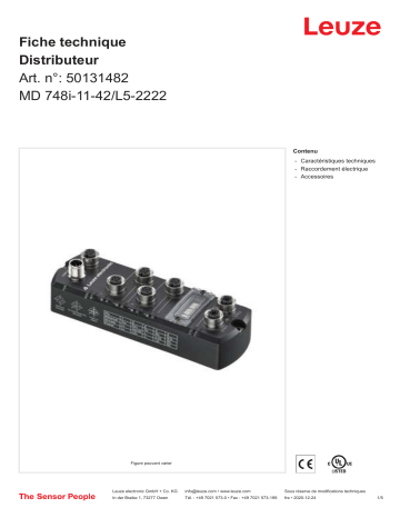 Leuze MD 748i-11-42/L5-2222 Verteiler Manuel utilisateur | Fixfr