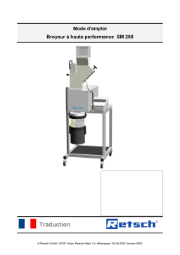 Retsch SM 200 Mode d'emploi