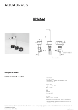 aquabrass UR16NM Widespread lavatory faucet spécification