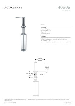 aquabrass 40208 Soap dispenser spécification