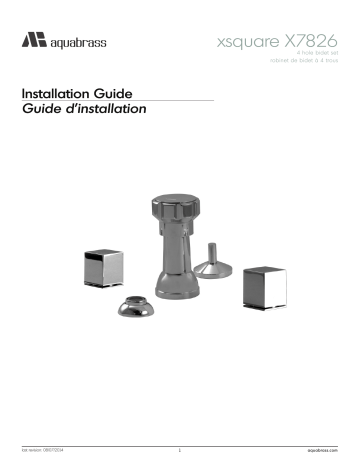 aquabrass X7826 4 hole bidet set Guide d'installation | Fixfr