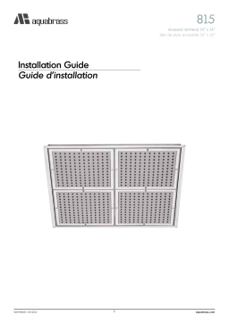 aquabrass 815 16" x 16" recessed rainhead Guide d'installation