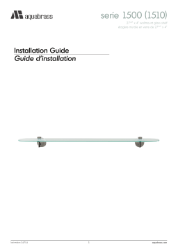 aquabrass 1510 Wallmount glass shelf Guide d'installation