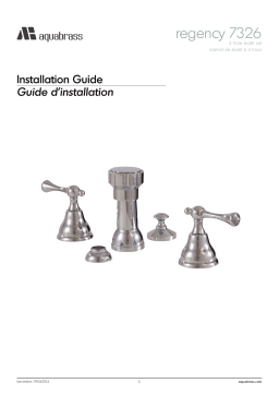 aquabrass 7326 4 hole lavatory bidet set Guide d'installation