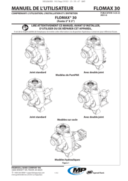 MP Pumps FLOMAX 30 Fonte Manuel utilisateur