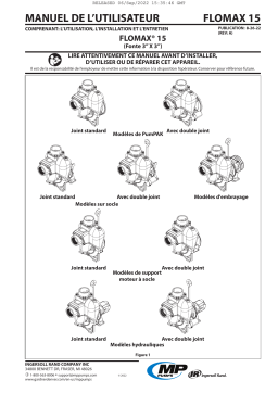 MP Pumps FLOMAX 15 Fonte Manuel utilisateur