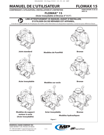 MP Pumps FLOMAX 15 Acier Inoxydable et Bronze Manuel utilisateur | Fixfr