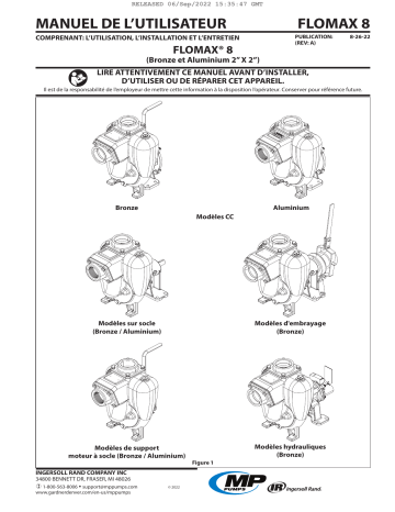 MP Pumps FLOMAX 8 Bronze et Aluminium Manuel utilisateur | Fixfr